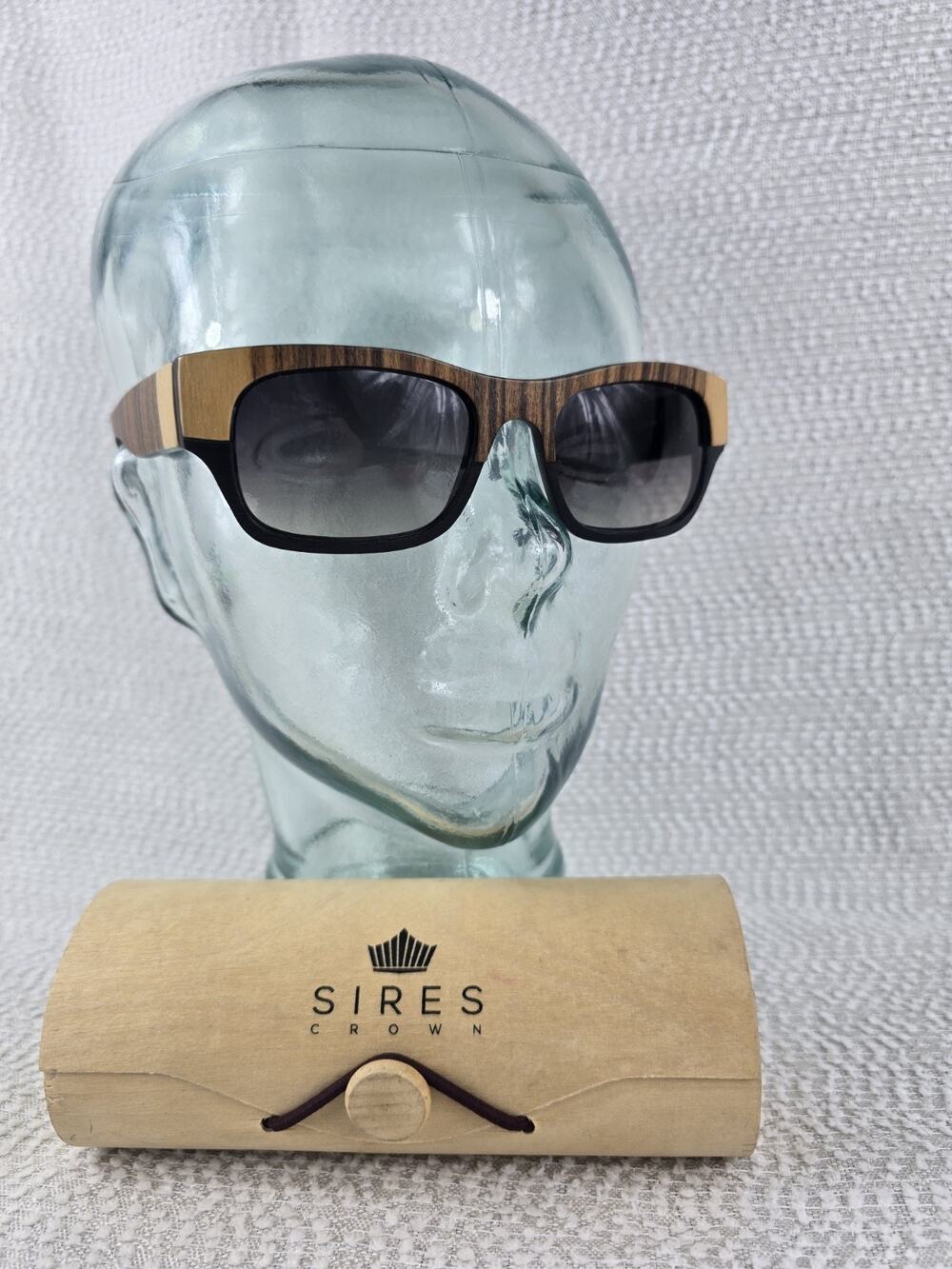 Sire's Crown Eyewear Woodgrain Sunglasses Kingston Handcrafted LA,USA Kingwood